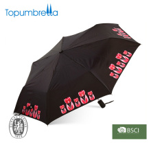 Auto open and close printed folding advertising umbrella